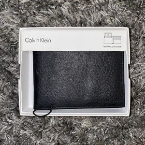COPY - Calvin Klein Black Leather Passcase Wallet